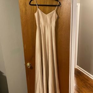 Show Me Your MuMu Tuscany Maxi Slip Dress Champagne Luxe Satin